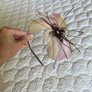 Pink and Yellow Floral headband Head accessory